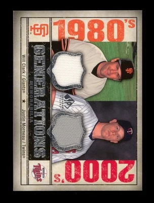 2008 SP Legendary Cuts: Will Clark/J.Morneau Generations Relic NM-MT OR BETTER - Imagem 1 de 2