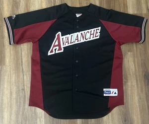Vintage Majestic NHL Baseball Colorado Avalanche Jersey Sz XL - Picture 1 of 7