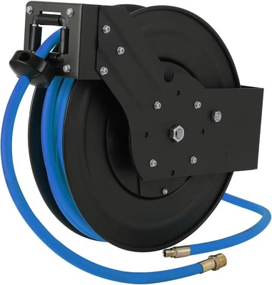 Retractable Air Hose Reel 3/8 IN x 25/50 FT Hybrid Air Hose Max 300 PSI - Image 1 of 4