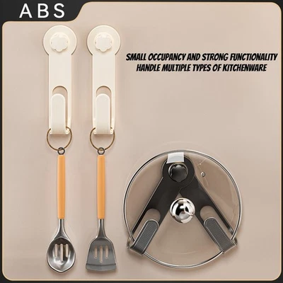 Estante para cubierta de olla adhesivo sin clavos, estante de cocina montado en la pared no perforado, Foto 1 de 4