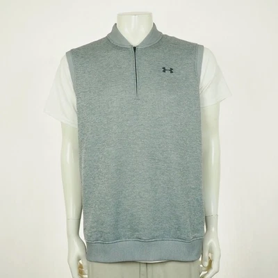 Nuevo Chaleco Suéter de Golf Under Armour Storm Para Hombres Grande Gris Pullover 1/4 Cremallera Suelto Foto 1 de 4
