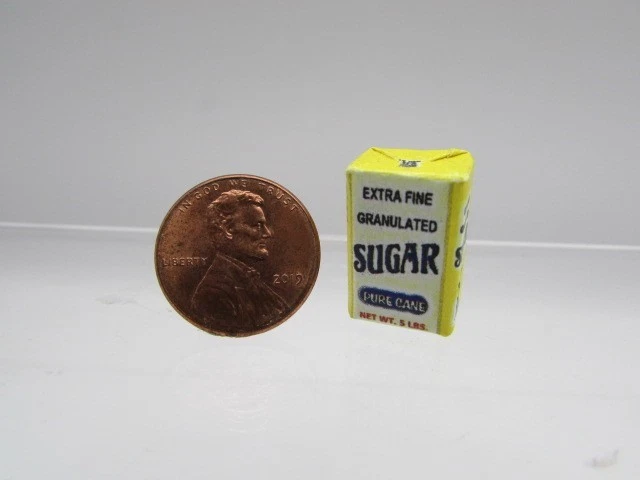 Bolsa de azúcar granulada réplica miniatura casa de muñecas HR54236 Foto 1 de 1