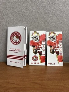 2014 49ERS LEVI'S STADIUM STAGIONE INAUGURALE APERTURA CASA BIGLIETTO COMMEMORATIVO TESSERA - Foto 1 di 10
