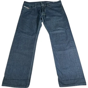 Jeans Diesel Larkee Uomo Taglia W36 L30 Regolare Dritto Blu Denim Made in Italy - Foto 1 di 14
