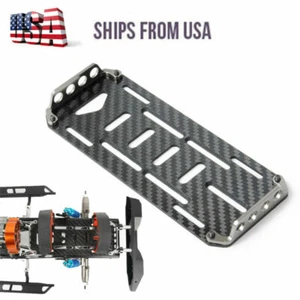 1x Carbon Fiber Battery Mounting Plate for 1/10 RC Axial SCX10 Crawler Titanium - Picture 1 of 11