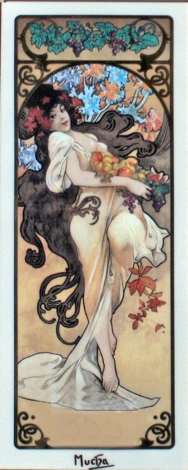 Amethyst Post by Alphonse Mucha Giclee Fine Art Print Repro on Canvas