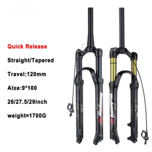 MTB Bike Suspended Air Front Fork Shock Absorption Travel 120mm 26/27.5/29 "  - Picture 1 of 48