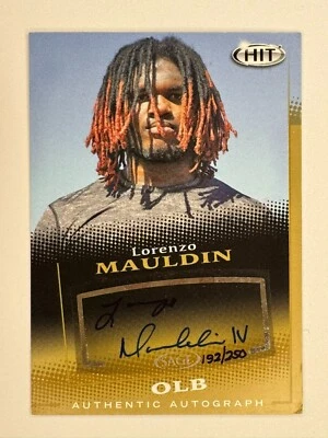 🔥🌲2015 SAGE HIT Autographs Gold /250 A49 LORENZO MAULDIN - Image 1 of 3