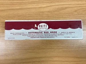 Vintage DRITZ Self-Threading Automatic Rug Hook with Manual - Picture 1 of 3