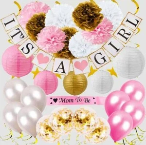 Babyparty Paket rosa blau Luftballons Its a Girl or Its a Boy Party Deko - Bild 1 von 17