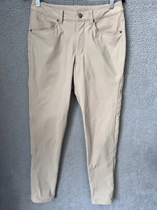 Lululemon Pants Mens 28x29 Beige ABC Slim Fit 5 Pocket Warpstreme Performance - Picture 1 of 13