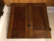 Antique 1920s Wood "Built-In" Cabinet Doors Architectural Salvage 30.5 x 29.75"