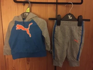 Giacca tuta Puma sportiva grigia bambino ragazzo top e fondo età 0-3 mesi - Foto 1 di 7