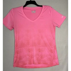 Under Armour Heat Gear Semi-Fitted Athletic Shirt Womens Size Medium  Pink - Picture 1 of 9