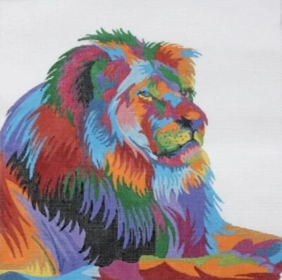 Needlepoint Handpainted PLD Designs Lion 10x10 - Image 1 of 4