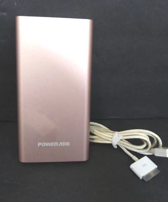 Cargador Portátil Poweradd Pilot 4GS 12000mAh Rosa Doble USB Banco de Alimentación y Cable Foto 1 de 4