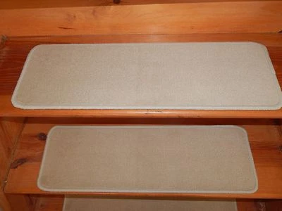 13 degraus = 9"" x 30"" + 1 pouso 26"" x 27"" tapete de escada mistura de lã. - Imagem 1 de 4