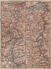 MOSEL EISENBAHN. Luxemburg/Saarbrucken-Trier-Koblenz karte. BAEDEKER 1892 map