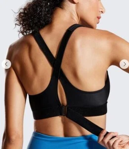 BN Syrokan🌺Black Front Adjustable Full Coverage High Impact Sports Bra🌺38B #10 - Picture 1 of 4