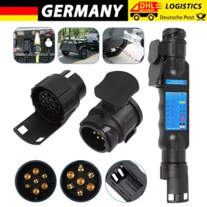 Anhänger Tester 7-13 polig Wohnwagen Steckdose Prüfgerät 12V Prüfer Auto KFZ NEU - Bild 1 von 17