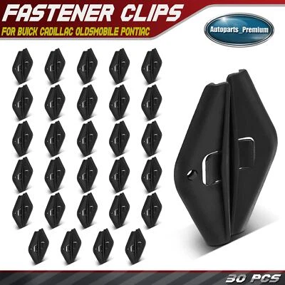 30 piezas clips de retención de guía de ventana de puerta de vidrio delantero de nailon para Buick Cadillac Olds Foto 1 de 4