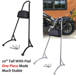 Almohadilla de respaldo de pasajero barra larga Sissy para Harley Sportster XL 883 1200 2004-2022 - Imagen 1 de 28