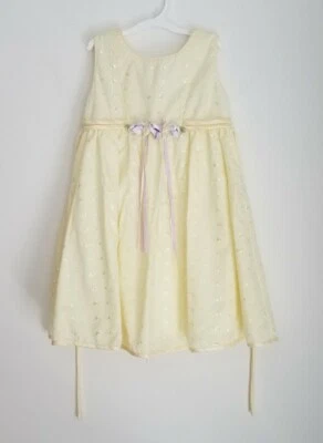 Jona Michelle Girls 4T Yellow Eyelet Dress - Image 1 of 4