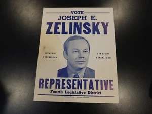 VOTE Zelinsky Anthracite Printing Nanticoke Pennsylvania Old Political Poster  - Picture 1 of 5
