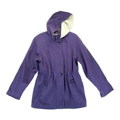 Chaqueta cortavientos Nautica para mujer pequeña con capucha púrpura cremallera completa ajustable Foto 1 de 4