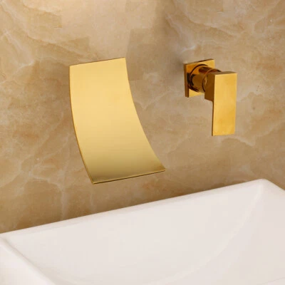 Badewanne Becken Gold Wasserfall Waschbecken Wasserhahn verbreitet Mischer Messi - Bild 1 von 4