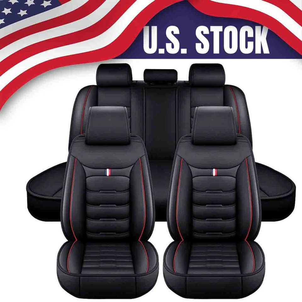 For Toyota for RAV4 Front+Rear Car Seat Covers 5-Seats Protector Leather Set Foto 1 de 4