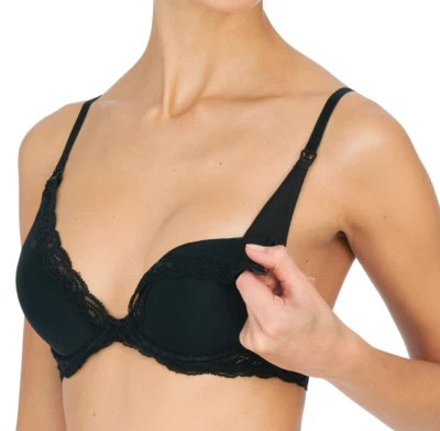 Natori 36DDD Feathers Maternity T-Shirt Bra 730023M NWOT Black - Image 1 of 4