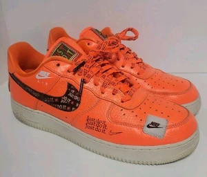 Nike Air Force 1 Low 'Just Do It' Mens Size 11 - Orange Black - AR7719-800 - Picture 1 of 15