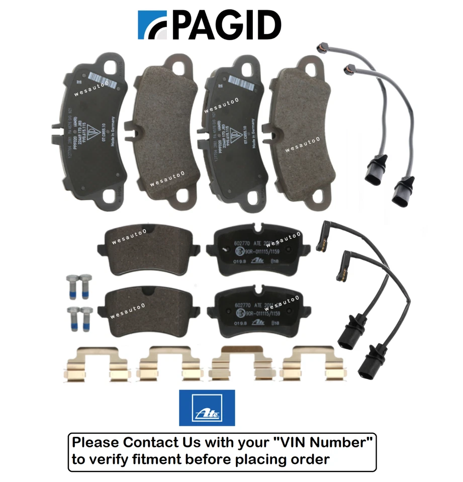 Передняя и задняя тормозные колодки + датчик OES для Porsche Macan 2,0 л основание T 2021-2024 - Изображение 1 из 1