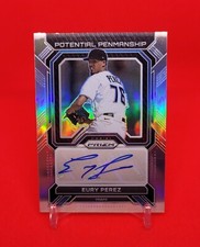 2023 Panini Prizm ⚾️ EURY PEREZ RC Potential Penmanship Autograph #PP-EP MARLINS