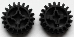 Lego 2x Technic Black Gear 20 Zähne doppelt abgeschrägt (32269) NEU!!! - Bild 1 von 1
