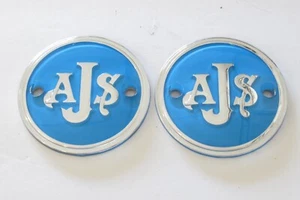 AJS tank badge blue & silver AMC petrol tank 1956 57 58 59 60 emblem 022362 - Bild 1 von 5
