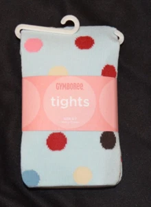 Gymboree WINTER SNOWFLAKE Multi-color polka dot tights NWT Sz 5-7 yrs - Picture 1 of 2