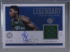 2017-18 Panini Encased Legendary Swatch Signatures /49 Sam Perkins #LS-SPK Auto