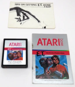 E.T. The Extra-Terrestrial (Atari 2600, 1982) Atari Rare Label Variant NTSC - Picture 1 of 14