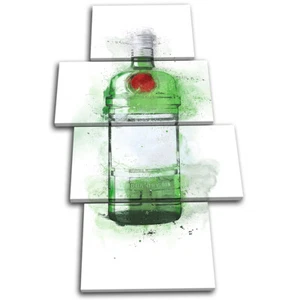 Bar Cocktail Gin Abstract Food Kitchen MULTI CANVAS WALL ART Picture Print - Picture 1 of 1