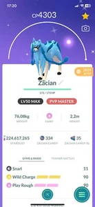 Pokemon Trade GO-Shiny Zacian- maxed XL Level50 3move Legacy PVP Master - Go - Picture 1 of 1