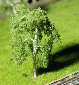 3 Birch 6 cm, 60 mm high in Premium Quality, each Tree a Unique Piece, Handmade - Picture 1 of 12