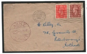 GB Essex SEGUNDA GUERRA MUNDIAL TELÉGRAFOS MILITARES KGVI Cubierta 1942 Carta *SEÑALES DEL EJÉRCITO* CDS K280 - Imagen 1 de 9