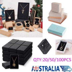 Cardboard Jewellery Gift Boxes Necklace Ring Bangle Earring Packaging Box Small - Picture 1 of 17