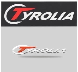 TYROLIA STICKER DECAL HEAD SKI BINDINGS CLEAR OR MATTE BLACK, RED AND WHITE LOGO - Picture 1 of 5