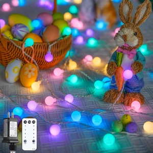 100 LED Connectable Easter String Lights Indoor Outdoor Waterproof, 33Ft Multico - Picture 1 of 12