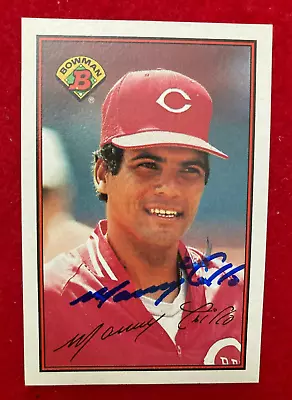 MANNY TRILLO 1989 Bowman #308 Autographed Signed Cincinnati Reds Card - Image 1 of 4