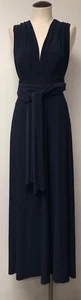 VESTIDO MAXI CONVERTIBLE INFINITY AZUL OSCURO DE VONNI RAVON TALLA ÚNICA AJUSTABLE - Imagen 1 de 6