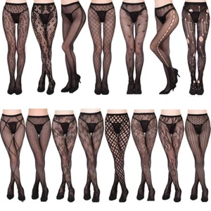Sexy Black Women Lady Fishnet Net Stocking Burlesque Hoise Pantyhose Tights - Picture 1 of 20